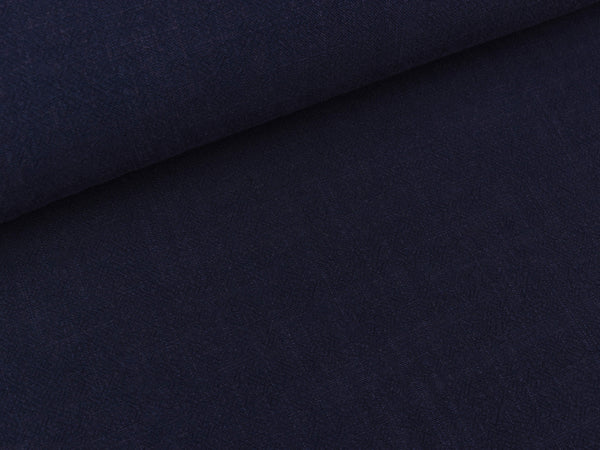 Viskoseleinen Leinenstruktur navy uni