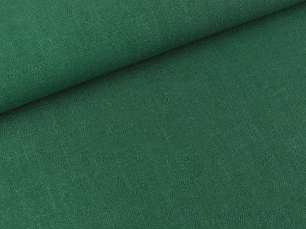 Viskoseleinen Leinenstruktur dark green uni