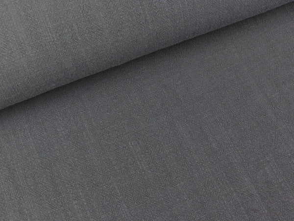 Viskoseleinen Leinenstruktur anthrazit uni