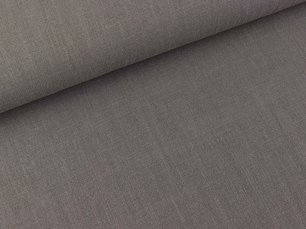 Viskoseleinen Leinenstruktur taupe uni