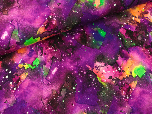 French Terry Water Sky Print cyclam-bunt Digitaldruck