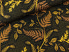 Viskosejersey Print Flowers goldgelb-khaki auf Schwarz