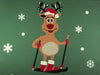 French Terry HOHOHO Ski Moose grün-bunt Panel 98cm