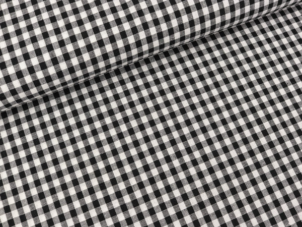 Baumwoll Webware Karo schwarz-weiß 5mm Karo