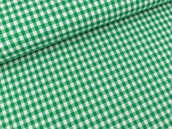Baumwoll Webware Karo grün-weiß 5mm Karo