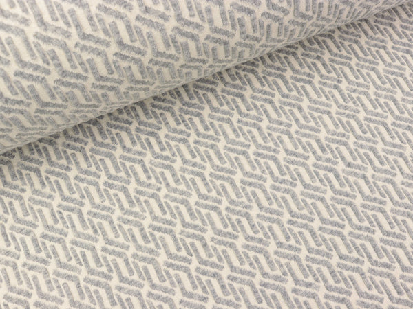 Reststück 36cm - Hamburger Liebe Queens United 3D All in one Knit meringa-mittelgrau meliert