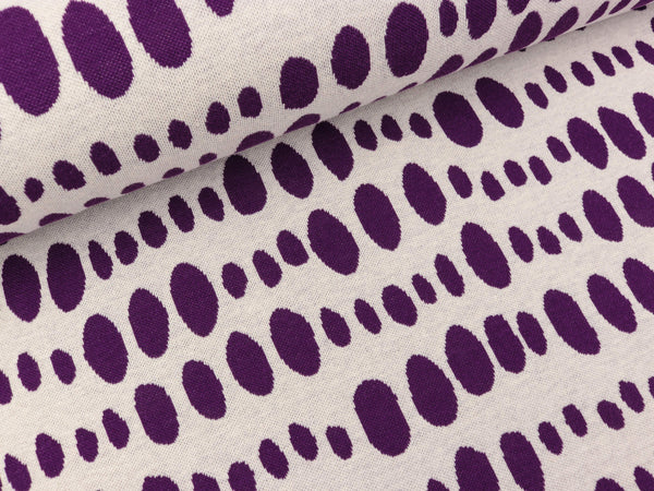 Reststück 115cm - Hamburger Liebe 2 Farb-Jacquardjersey Queens United Forever meringa-viola