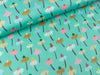 Hamburger Liebe New Cotton Satin Webware Queens United Daisies bunt auf Celeste