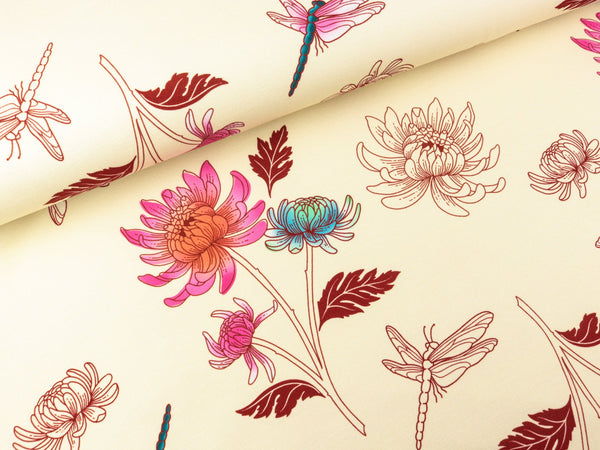 Reststück 32cm - Hamburger Liebe Baumwollsweat Queens United Beautiful bunt auf Meringa