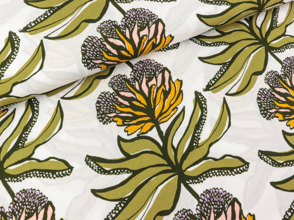 Viskose Ecovero Webware Manifesto ecru-bunt by Nerida Hansen