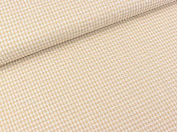 Baumwoll Webware Karo sand-weiß 2mm Karo