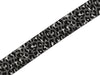 1m Gummiband Leomuster dunkelgrau-weiß-schwarz- 40mm breit