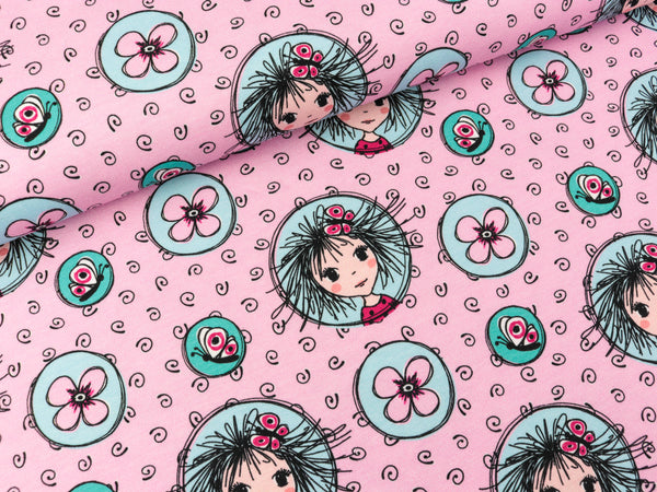 Steinbeck Baumwolljersey Valerie Papillon auf Rosa