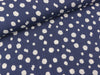 Viskose Webware Chally Dots weiß auf Denim