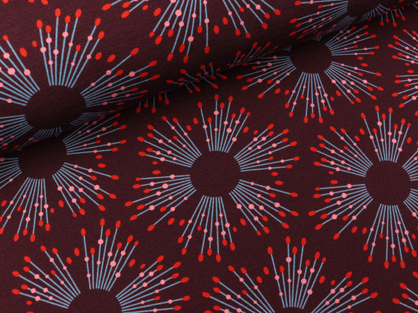 Hamburger Liebe Baumwollsweat BLING BLING Starlight bordeaux-bunt