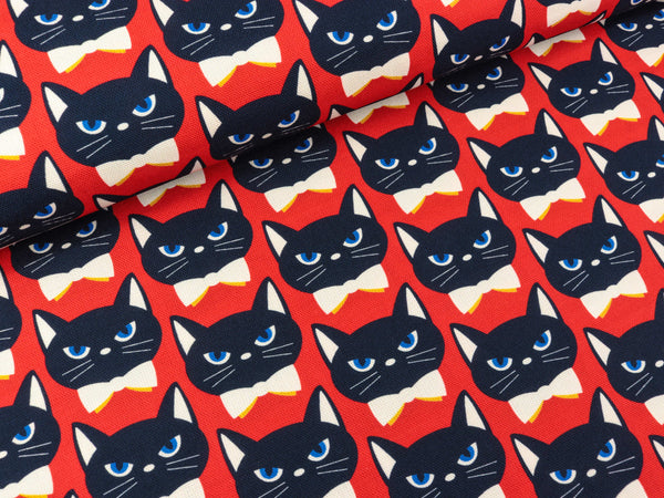 Hamburger Liebe Bio Baumwoll Canvas BLING BLING Meow flamme-bunt