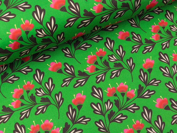 Hamburger Liebe New Cotton Satin Webware BLING BLING Blue Bell grün-bunt