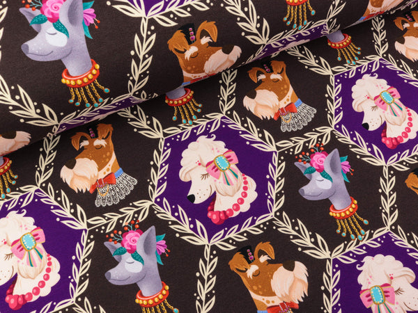 Hamburger Liebe Baumwollsweat BLING BLING Woof mokka-bunt