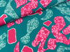 Viskose Webware Chally Spot Batic Camo mint-petrol-rosa-fuchsia