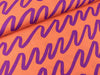 Feine Baumwoll Popeline Making Waves coral-purple by Nerida Hansen