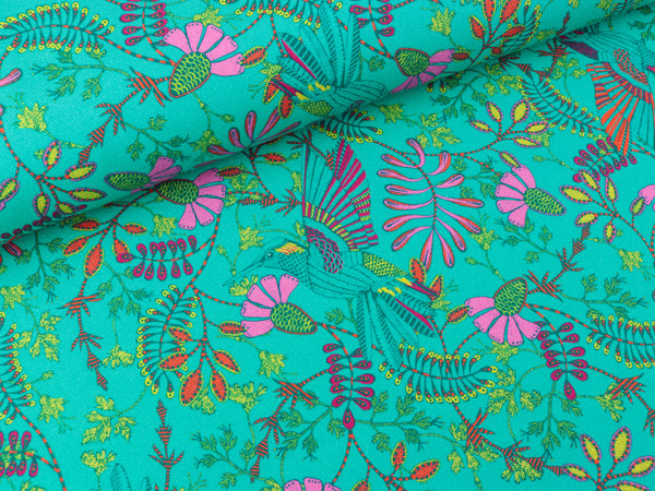 Half Panama Baumwoll Webware Pareo All Over Tiffany