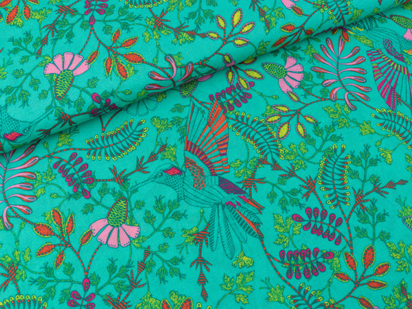 Viskose Voile Print Pareo All Over Tiffany