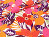 Viskose Popeline Webware Bunte Blumen und Blätter violett-bunt