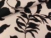Rayon Slub Spandex Jersey Leaves schwarz auf Sand