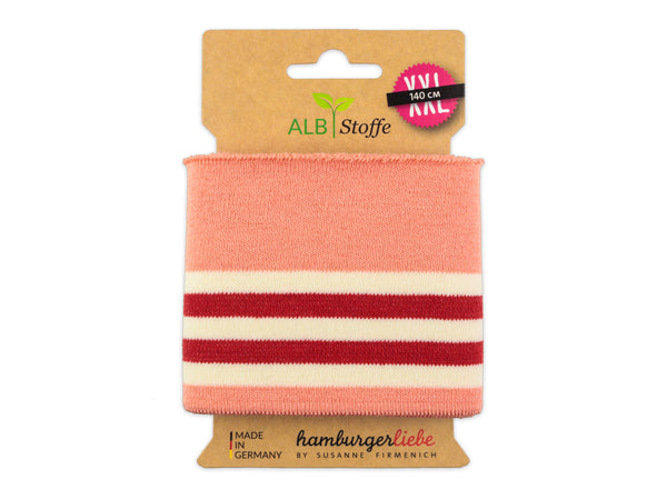 Cuff Me College AL LAGO Bündchen bluette-rosa scuro-meringa-flamme