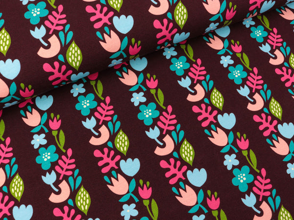 Hamburger Liebe Baumwolljersey AL LAGO Felice bordeaux-bunt