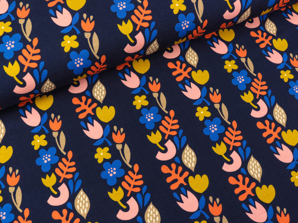 Hamburger Liebe Baumwolljersey AL LAGO Felice blue navy-bunt