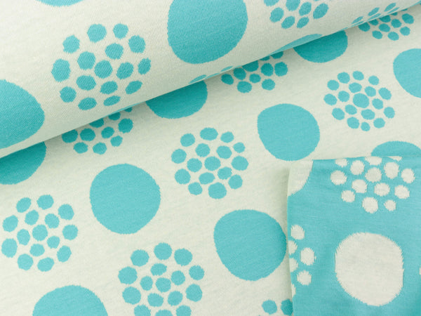 Hamburger Liebe Sommer Jacquard AL LAGO Punti Doubleface celeste-meringa