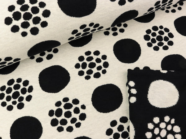 Hamburger Liebe Sommer Jacquard AL LAGO Punti Doubleface schwarz-meringa