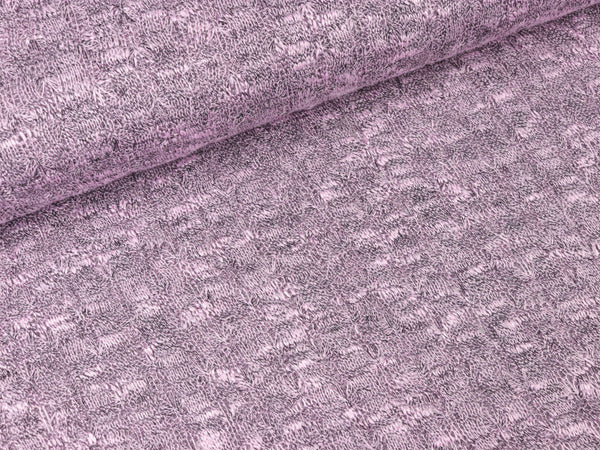 Leichter Strickstoff Annalena Lochmuster altrosa meliert