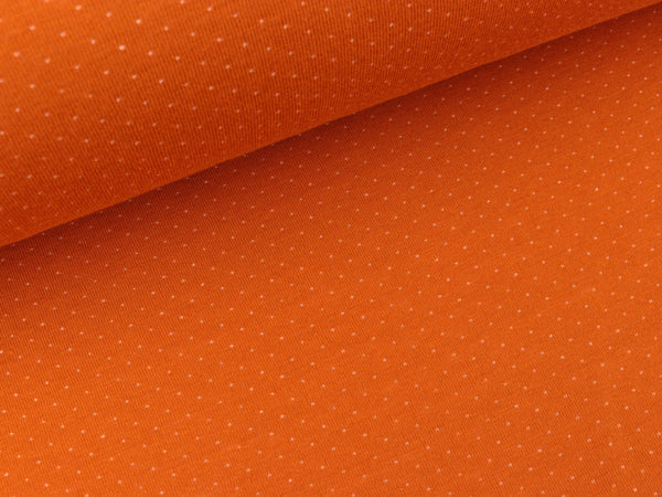 Jacquard-Jersey Minipünktchen nepal-weiß