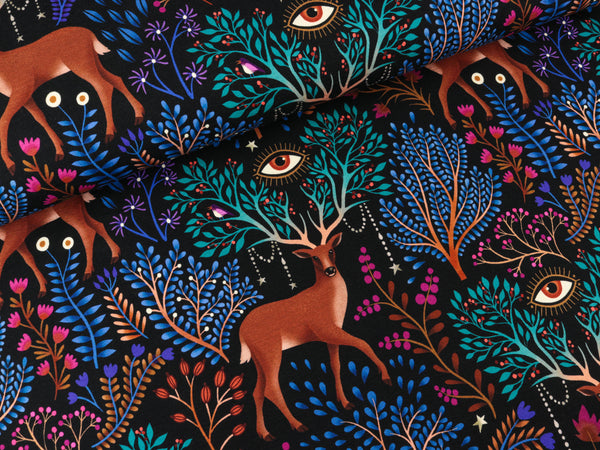 Hamburger Liebe Baumwollsweat Midnight Nocturn Life Hirsche blue navy-bunt