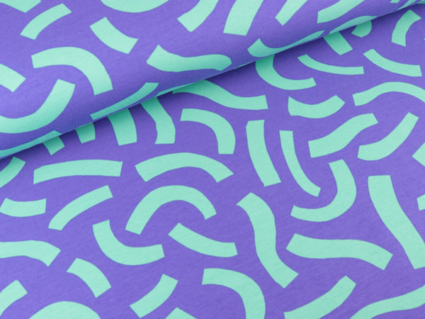 Reststück 65cm - French Terry Playful helllila-mint by Nerida Hansen