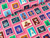 Reststück 64cm - Hamburger Liebe Baumwollsweat Christmas 2024 On Stamps bunt auf Ortensia