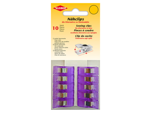 Kleiber 700-97 Stoffclips violett 2,7cm - 10 Stück