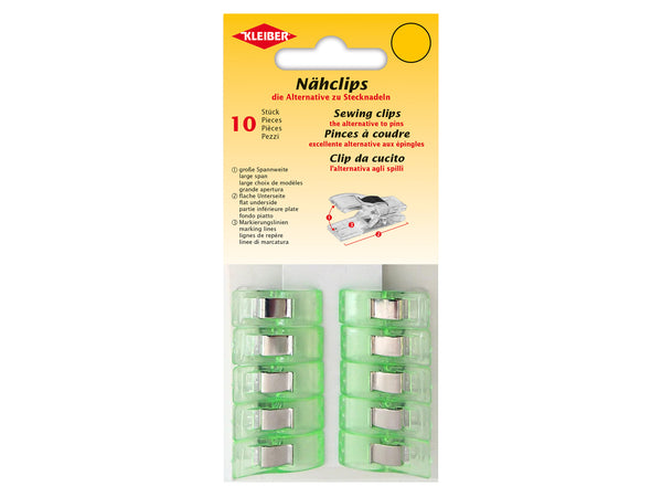 Kleiber 700-98 Stoffclips grün 2,7cm - 10 Stück