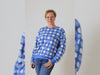 Hamburger Liebe Sommer Jacquard AL LAGO Punti Doubleface bluette-meringa