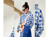 Hamburger Liebe Sommer Jacquard AL LAGO Punti Doubleface bluette-meringa
