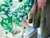 Hamburger Liebe New Cotton Satin Webware AL LAGO Fiori verde erba-bunt