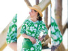 Hamburger Liebe New Cotton Satin Webware AL LAGO Fiori verde erba-bunt