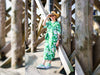 Hamburger Liebe New Cotton Satin Webware AL LAGO Fiori verde erba-bunt