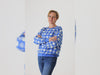 Hamburger Liebe Sommer Jacquard AL LAGO Punti Doubleface bluette-meringa