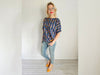 Hamburger Liebe Baumwolljersey AL LAGO Felice blue navy-bunt