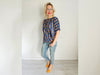 Hamburger Liebe Baumwolljersey AL LAGO Felice blue navy-bunt