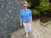 Hamburger Liebe Sommer Jacquard AL LAGO Punti Doubleface bluette-meringa
