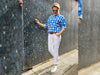 Hamburger Liebe Sommer Jacquard AL LAGO Punti Doubleface bluette-meringa